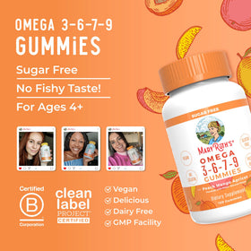 Gummies MARYRUTH'S Oméga 3-6-7-9 affichés en gros plan
