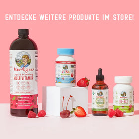 Gummies MARYRUTH'S sur fond clair avec des saveurs diverses
