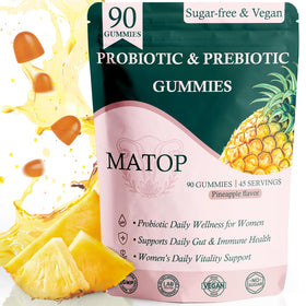 Gummies MATOP Probiotiques Prébiotiques au goût ananas, vue de face