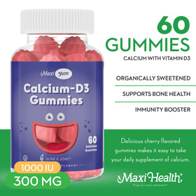 Gummies Maxi Health Calcium, taille et texture des oursons