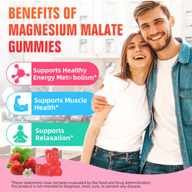 Gummies Mchokuu de magnésium malate dans une main