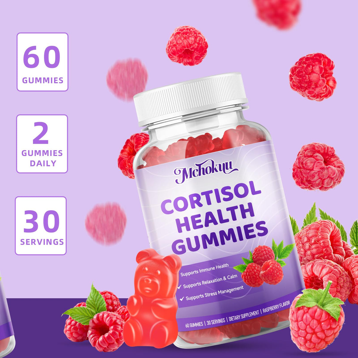 Gummies Mchokuu en forme de framboise