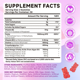 Gummies Mchokuu L-Méthylfolate 1000mcg en gros plan