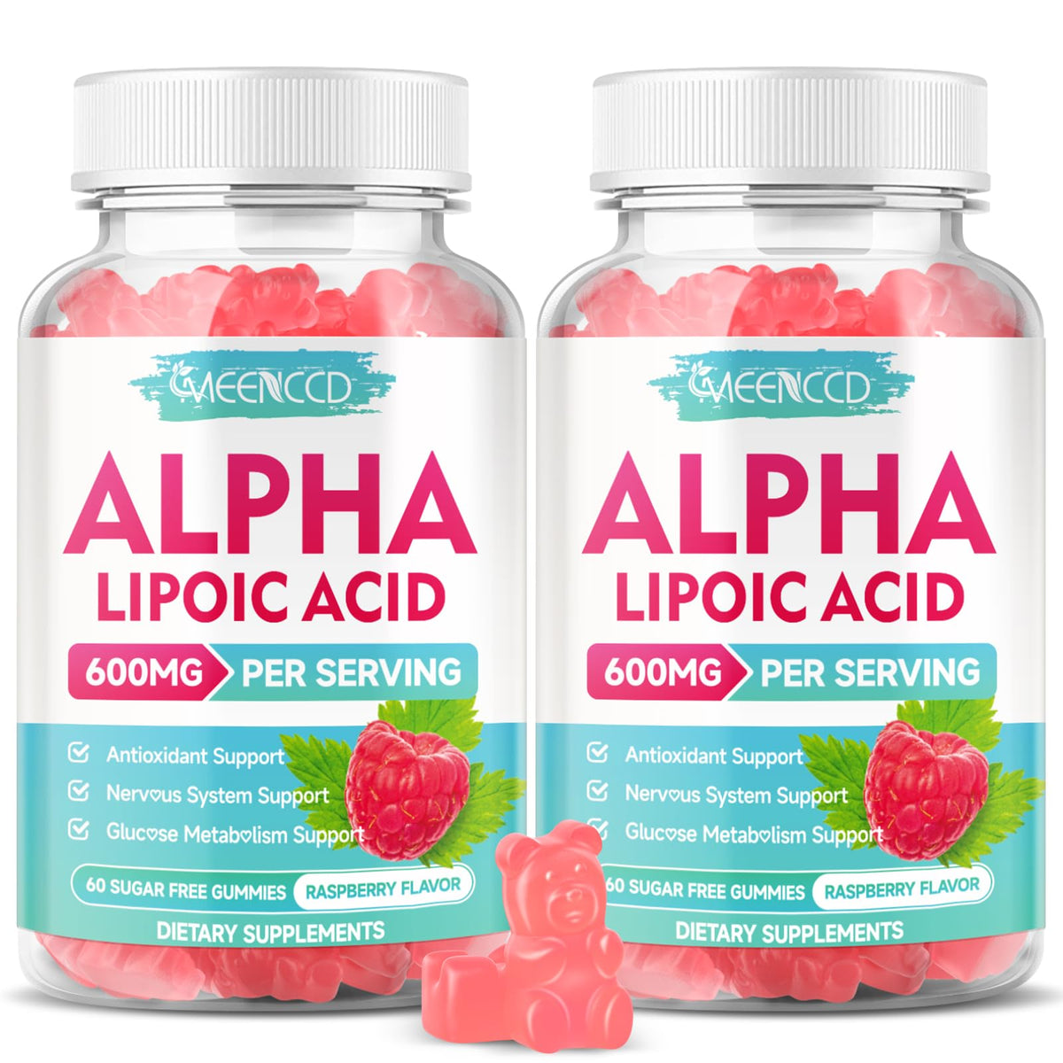 Gummies MEENCCD Acide Alpha-Lipoïque 600mg vue de face