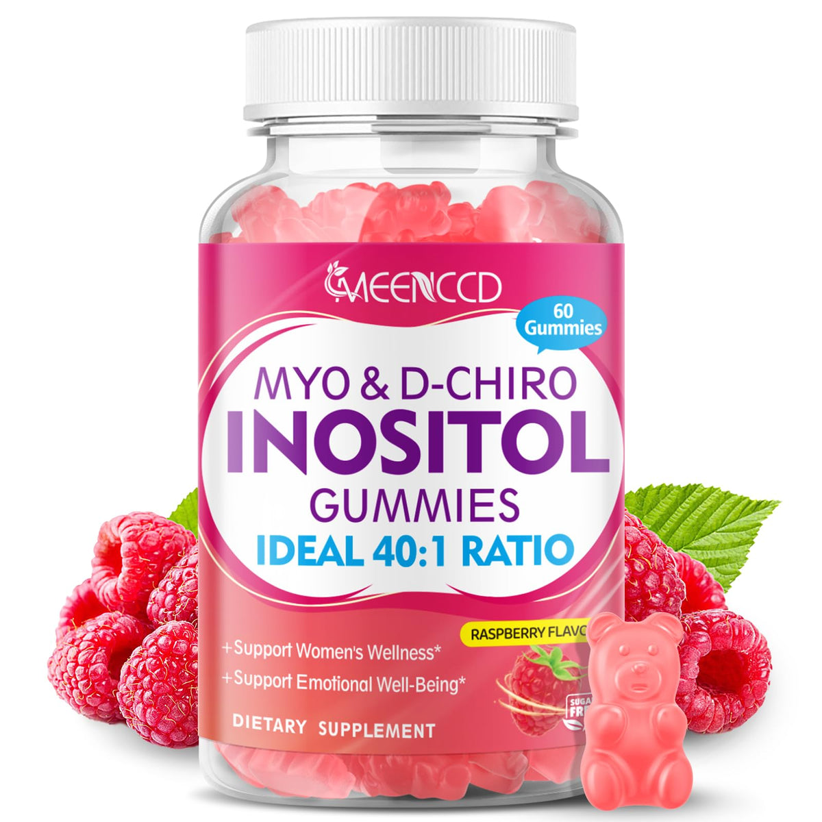 Gummies MEENCCD avec ingrédients listés