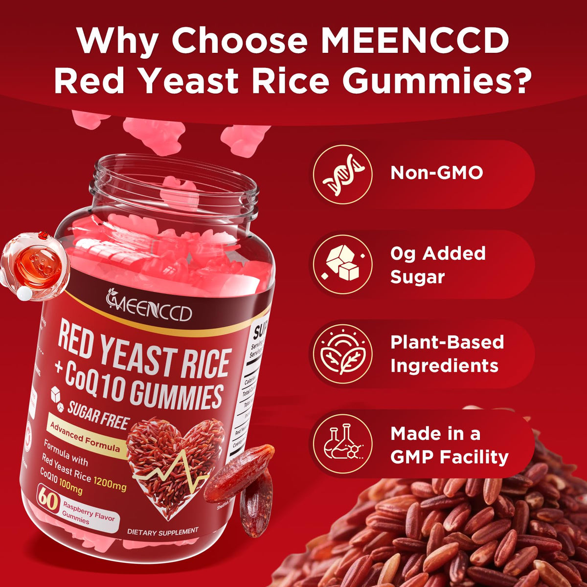 Gummies MEENCCD dans un bol, prêtes à consommer