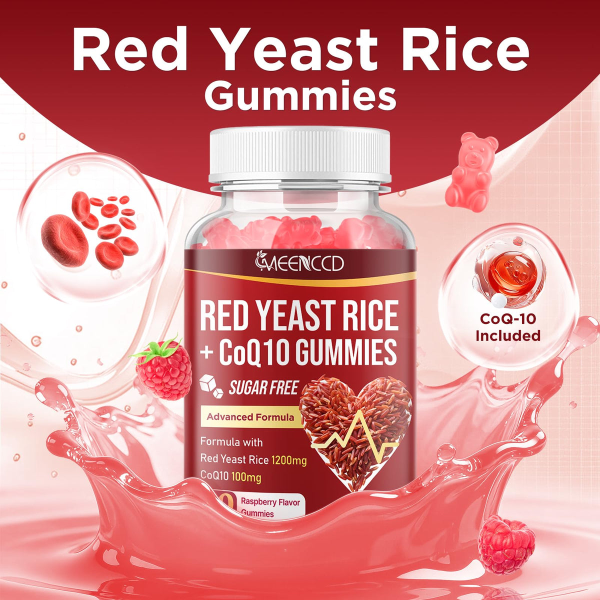 Gummies MEENCCD, ingrédients visibles sur l'emballage
