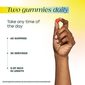 Gummies MegaFood D3 K2 avec des fruits frais en arrière-plan