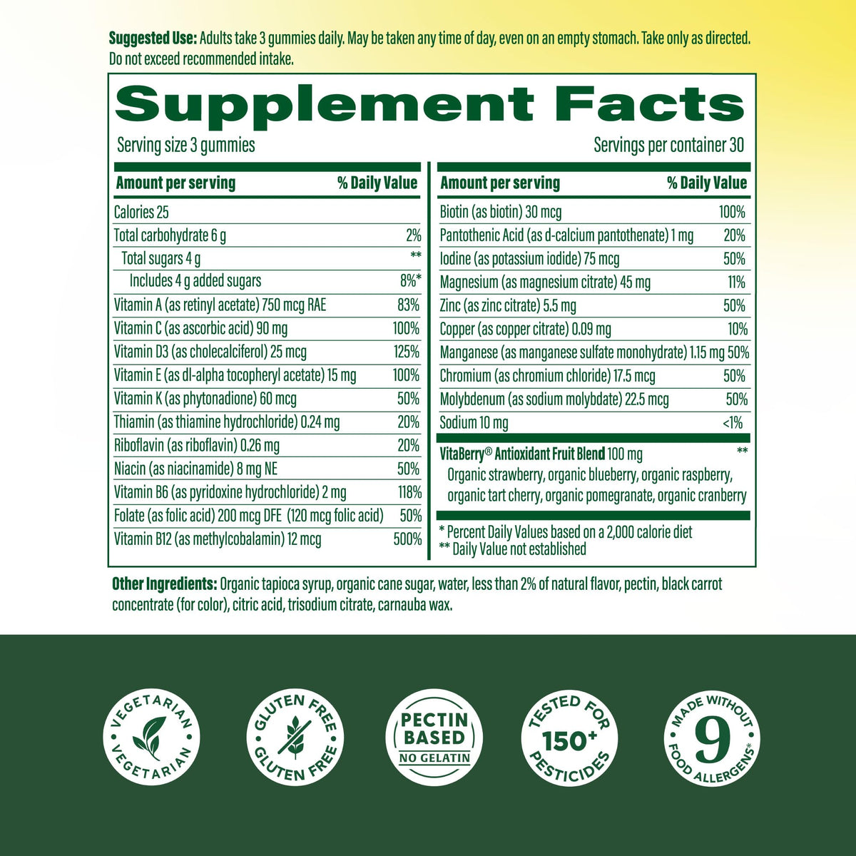 Gummies MegaFood Multivitamines pour Hommes en forme de bonbons