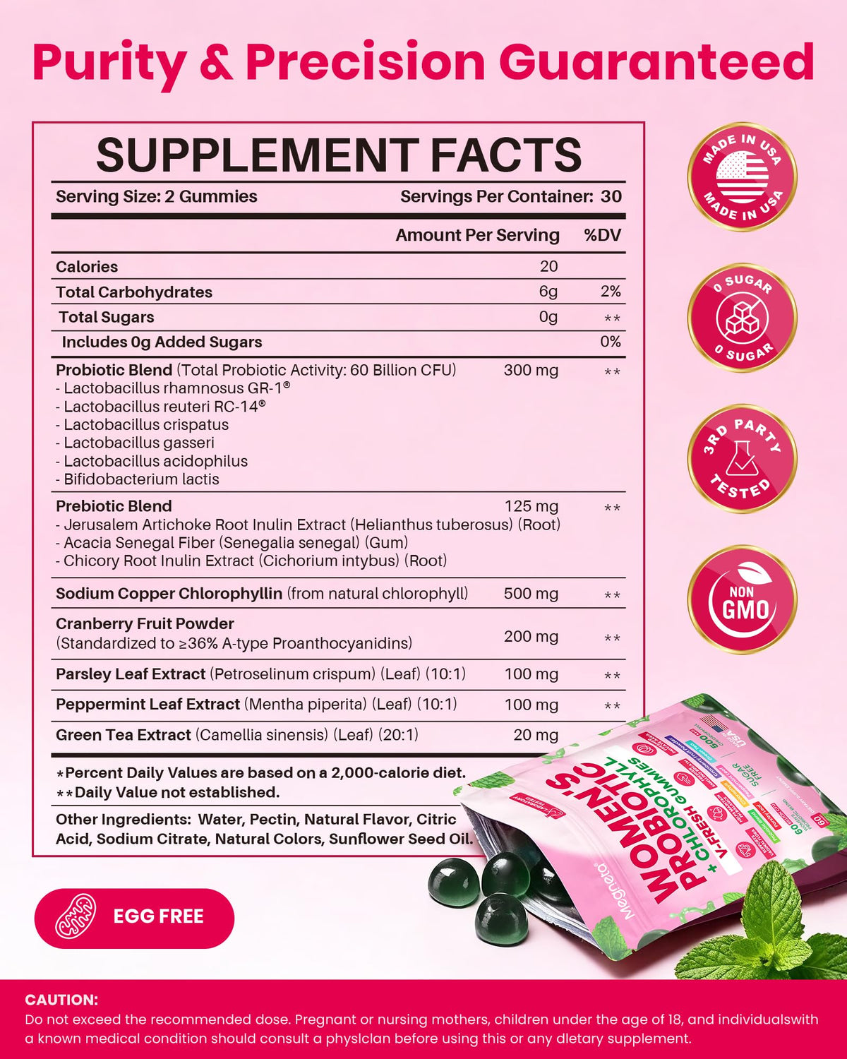 Gummies MEGNETA avec des ingrédients naturels à l'arrière-plan