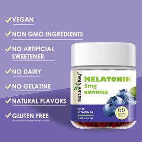 Gummies Melatonin 5mg Nature's Key goût ananas