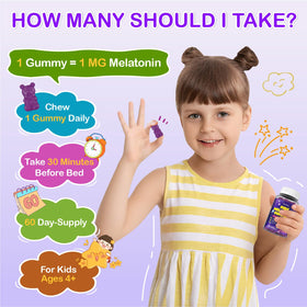 Gummies Melatonine Enfants Veyttisy 1mg dans un bol