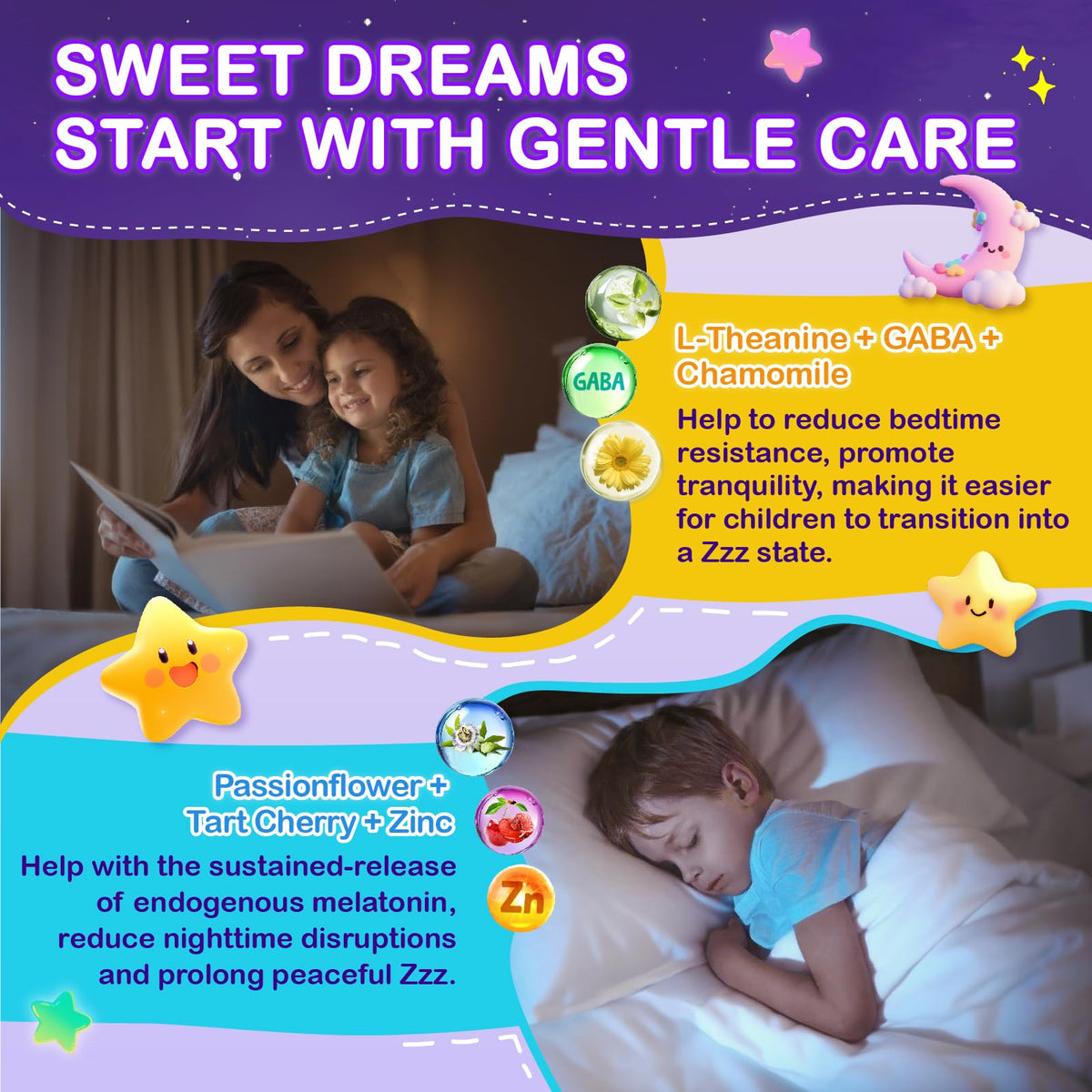Gummies Melatonine Enfants Veyttisy 1mg sur une table avec des baies