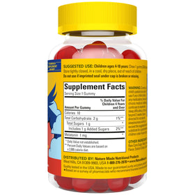Gummies Melatonine Nature Made pour enfants, flacon fermé