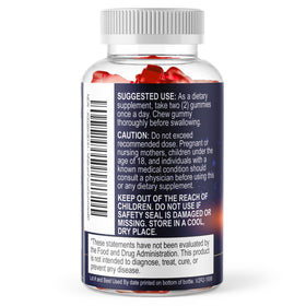 Gummies mémoire Nature's Nutrition, boîte ouverte avec gummies visibles