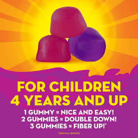 Gummies Metamucil pour enfants, trois gummies sur une table