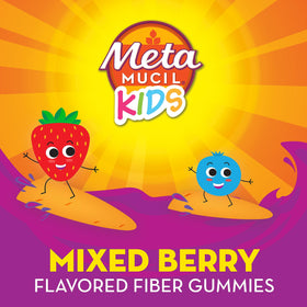 Gummies Metamucil pour enfants, vue de côté montrant la texture des gummies