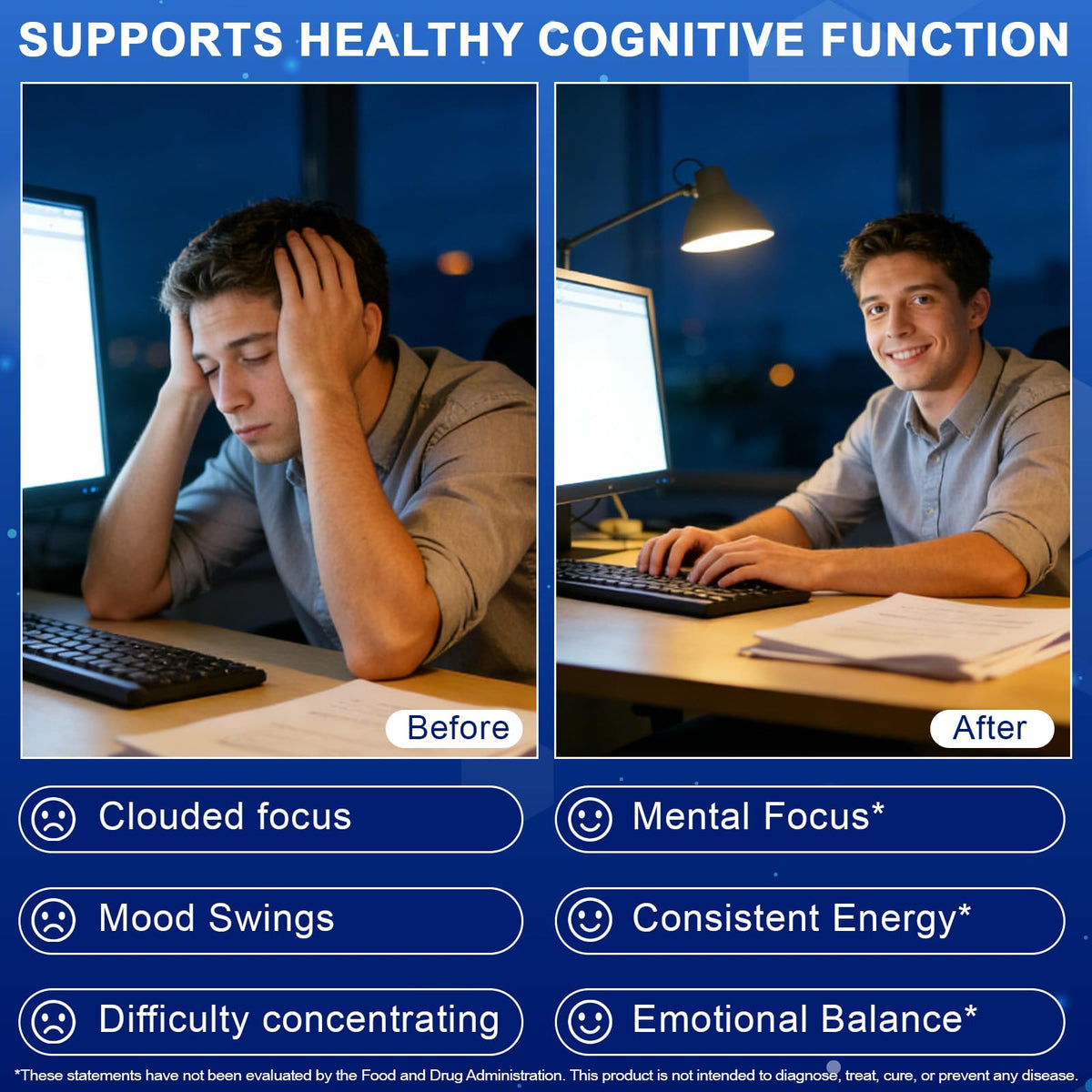 Gummies Methylene Blue ECHTEYUN avec des fournitures de bureau