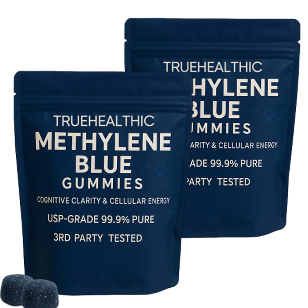 Gummies Methylene Blue TRUEHEALTHIC saveur framboise bleue face avant