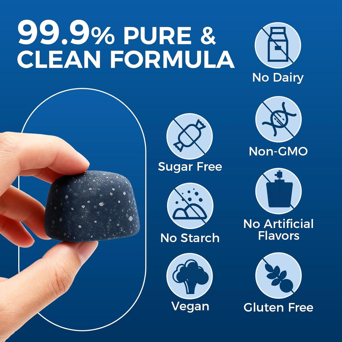 Gummies Methylene Blue TRUEHEALTHIC sur une table en bois