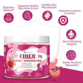Gummies Migcopat 10G de Fibres avec Collagène et Probiotiques, présentation des gummies