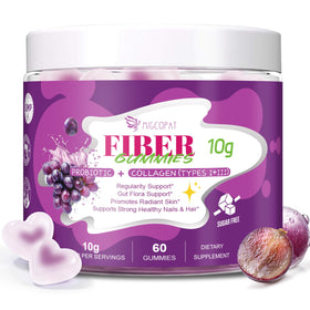Gummies Migcopat 10g Fibres avec Collagène, Saveur Raisin, emballage avant