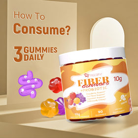 Gummies Migcopat avec étiquette nutritionnelle visible