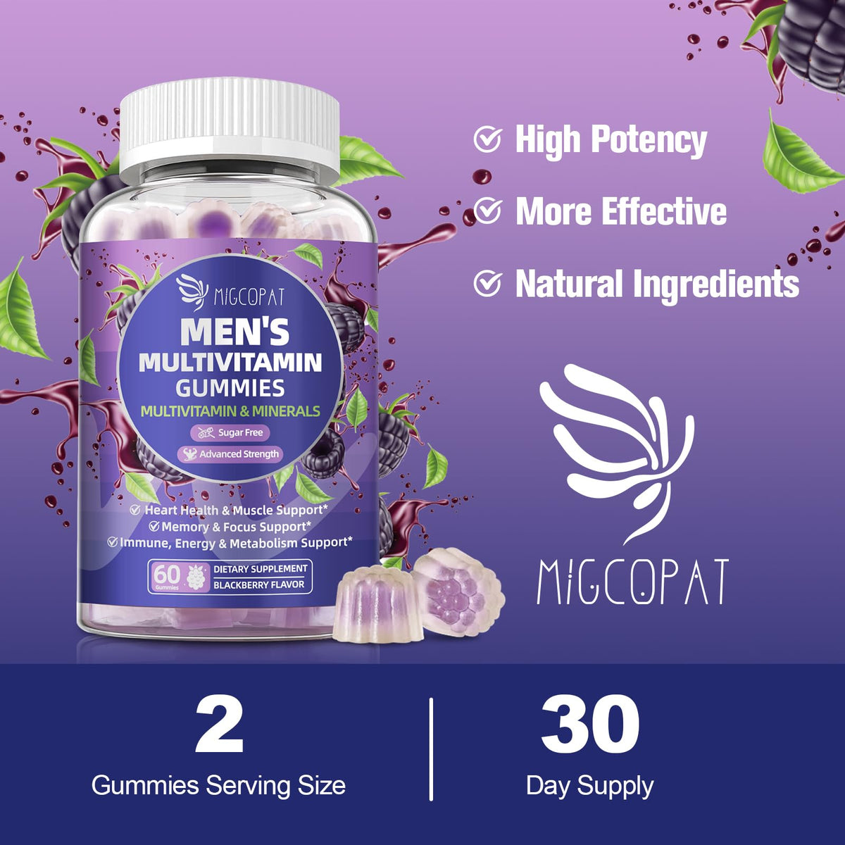 Gummies Migcopat pour hommes, présentation du produit