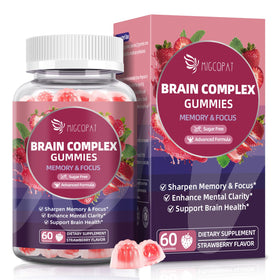 Gummies Migcopat pour la mémoire et la concentration, 60 gummies à la fraise