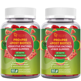 Gummies Migcopat pré, pro et postbiotiques en boîte, saveur pastèque