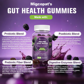 Gummies Migcopat Pré, Pro & Postbiotiques 60 unités avec étiquette