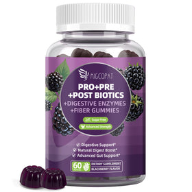 Gummies Migcopat Pré, Pro & Postbiotiques 60 unités saveur mûre avant