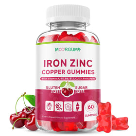 Gummies minéraux MOORGUMY cerise en boîte de 60 unités