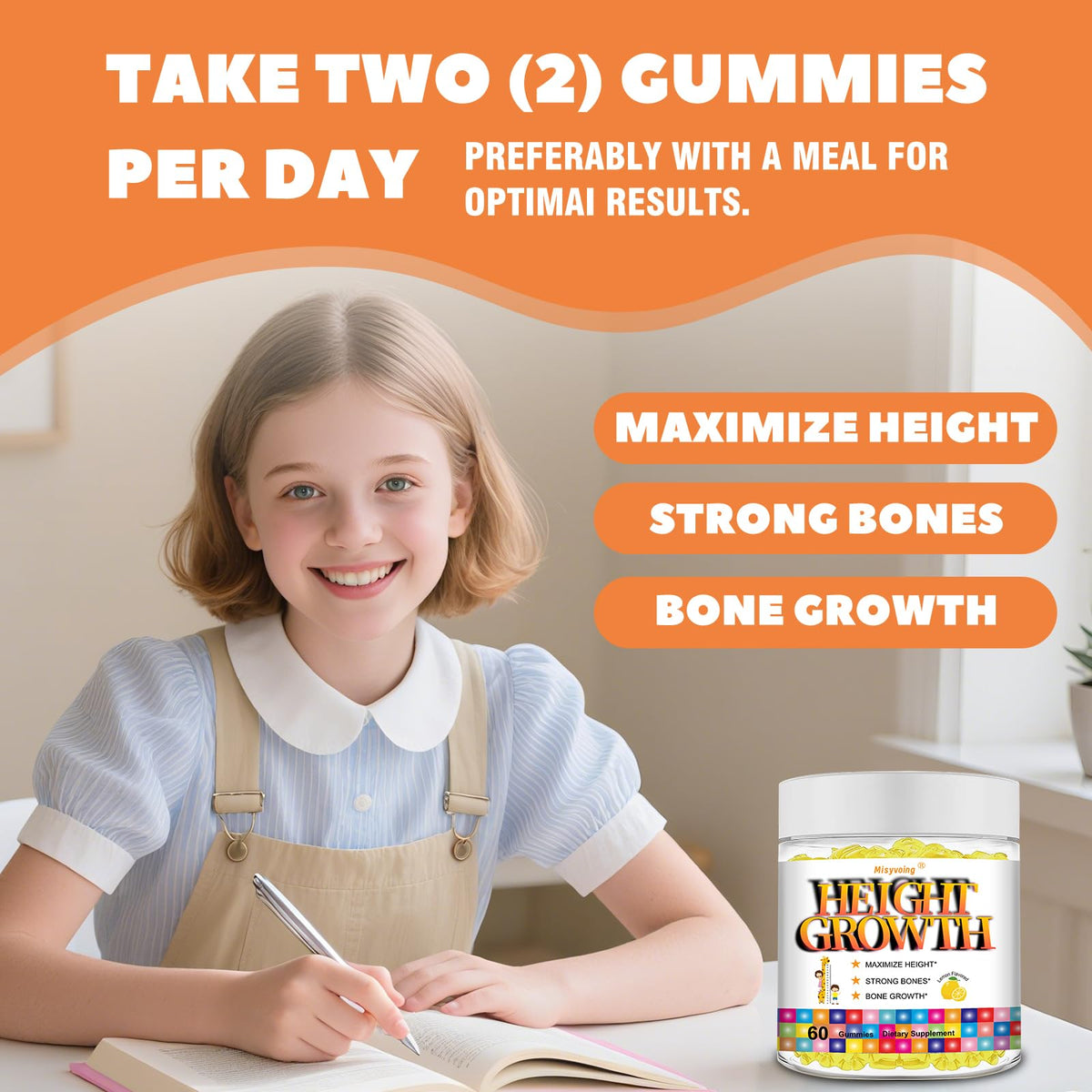 Gummies Misyvoing avec étiquette nutritionnelle visible