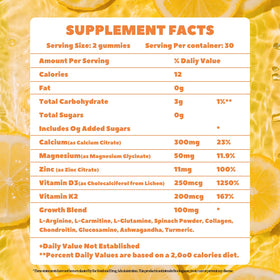 Gummies Misyvoing avec fruits frais en arrière-plan