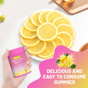 Gummies Misyvoing sur une table avec fruit ananas