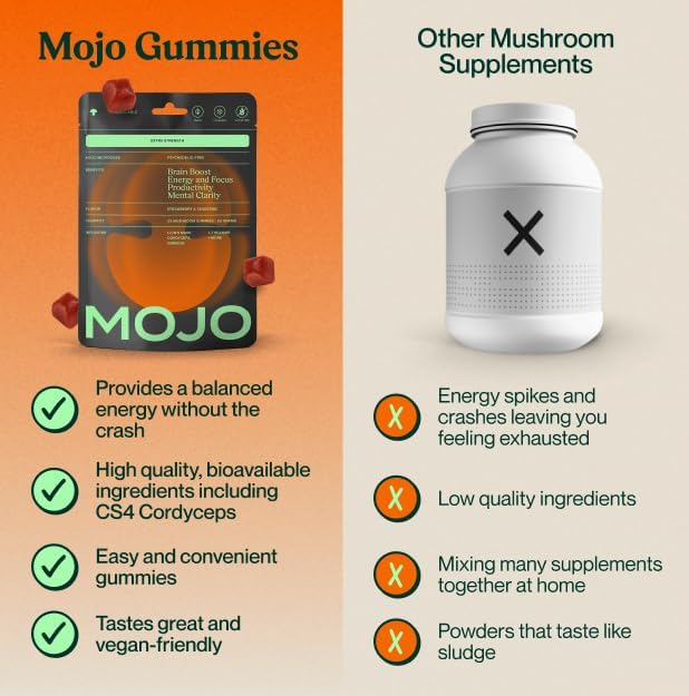 Gummies Mojo dans une main avec un fond naturel