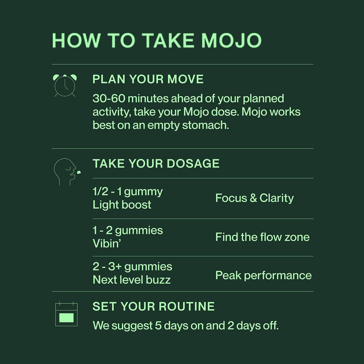 Gummies Mojo sur un bureau, ambiance studieuse
