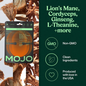 Gummies Mojo sur une table, montrant la texture