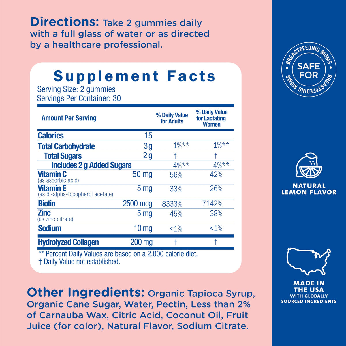 Gummies Mommy's Bliss avec des ingrédients naturels en arrière-plan