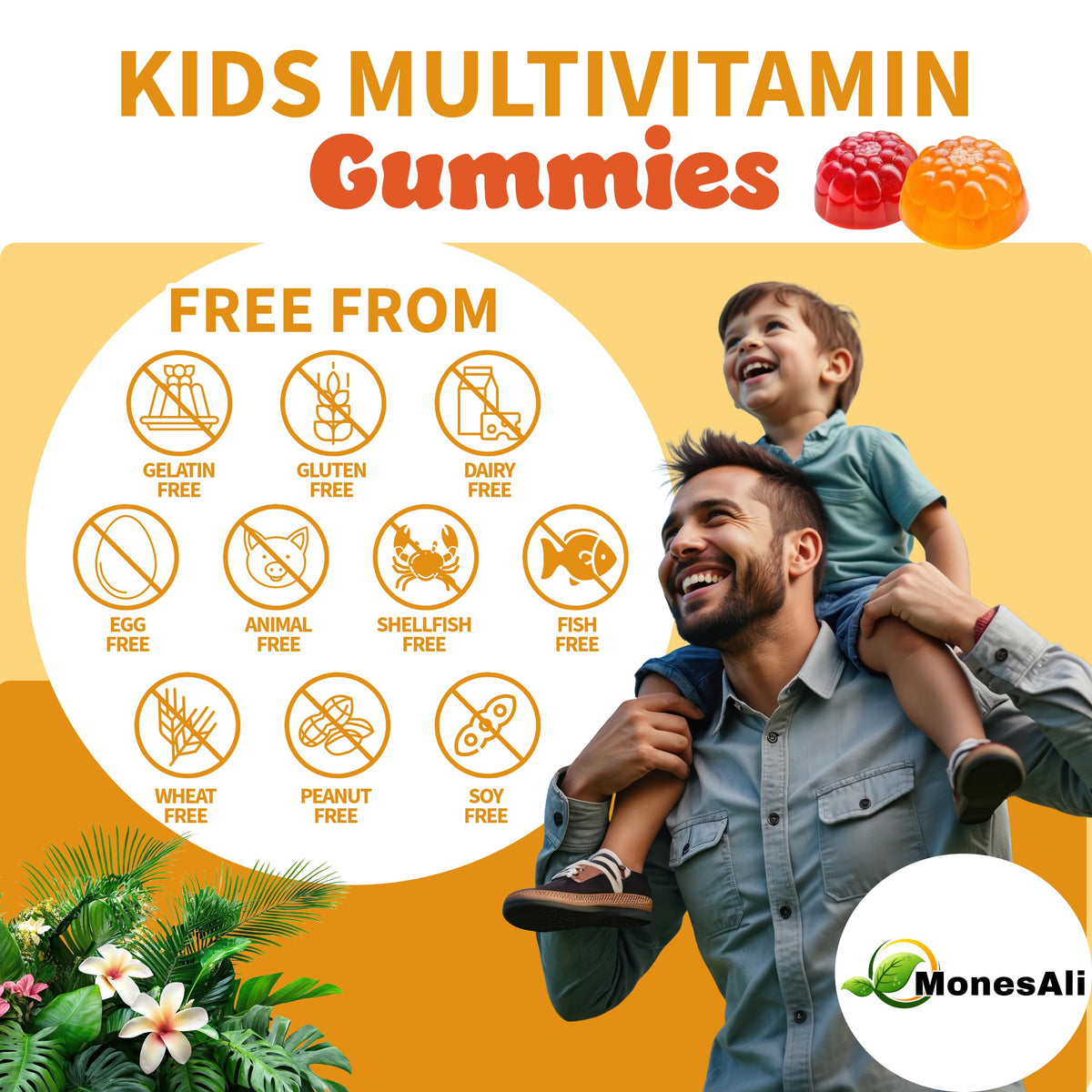 Gummies MonesAli avec des enfants souriants