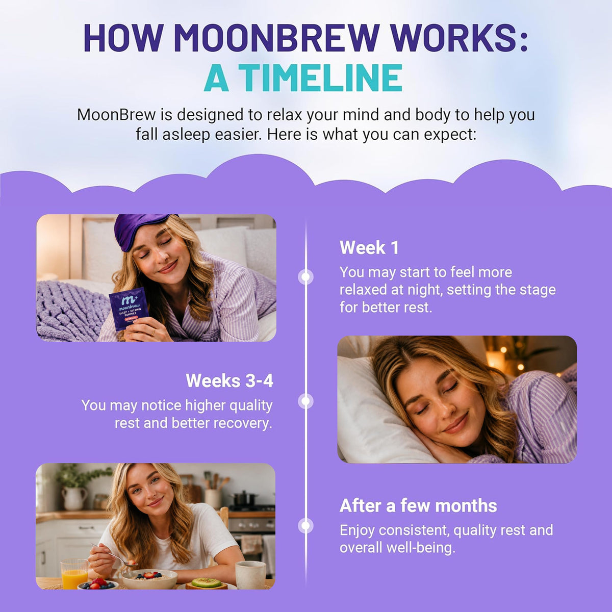 Gummies MoonBrew Fraise Sommeil avec fruits frais