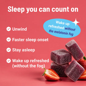 Gummies MoonBrew Fraise Sommeil en gros plan