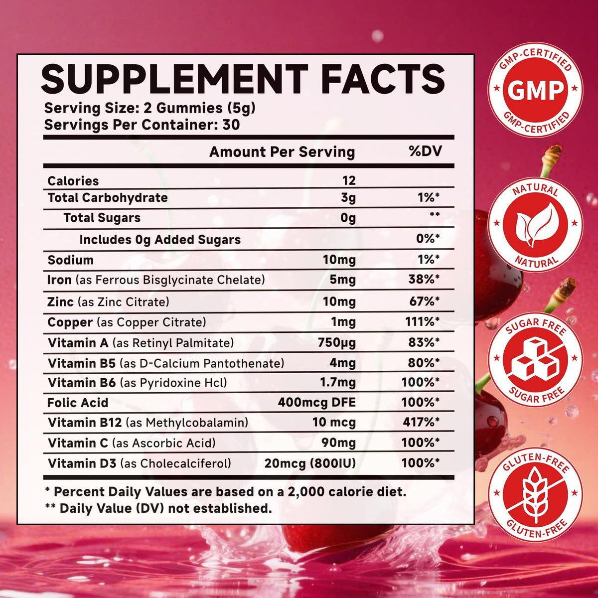 Gummies MOORGUMY avec vitamines et minéraux, vue de côté