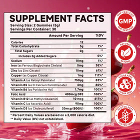 Gummies MOORGUMY avec vitamines et minéraux, vue de côté