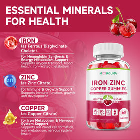 Gummies MOORGUMY cerise, présentation des ingrédients