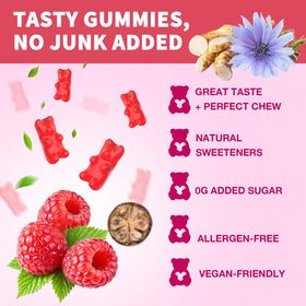 Gummies MOORGUMY sur une table avec un fond neutre