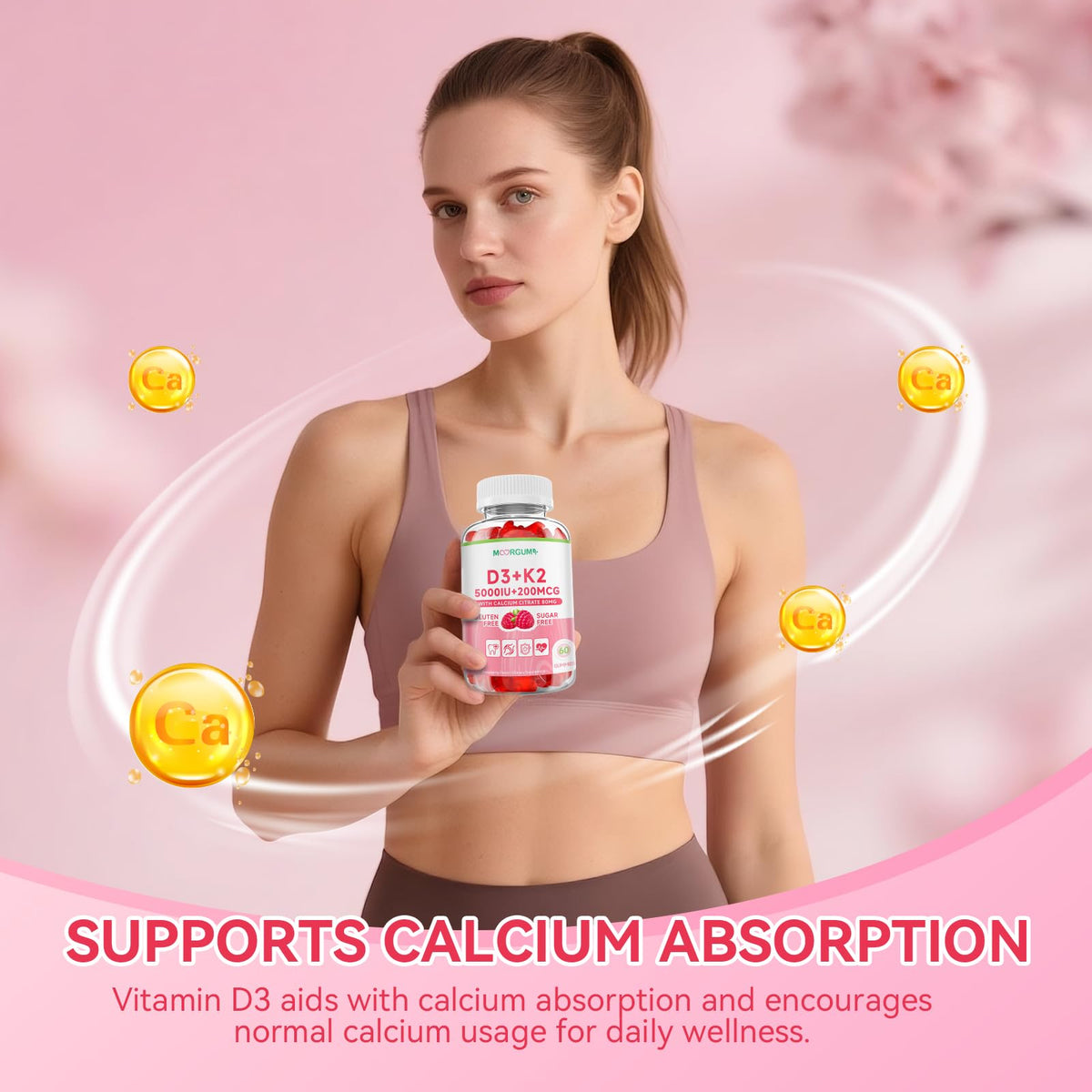 Gummies MOORGUMY Vitamine D3 K2 5000UI 200mcg en main