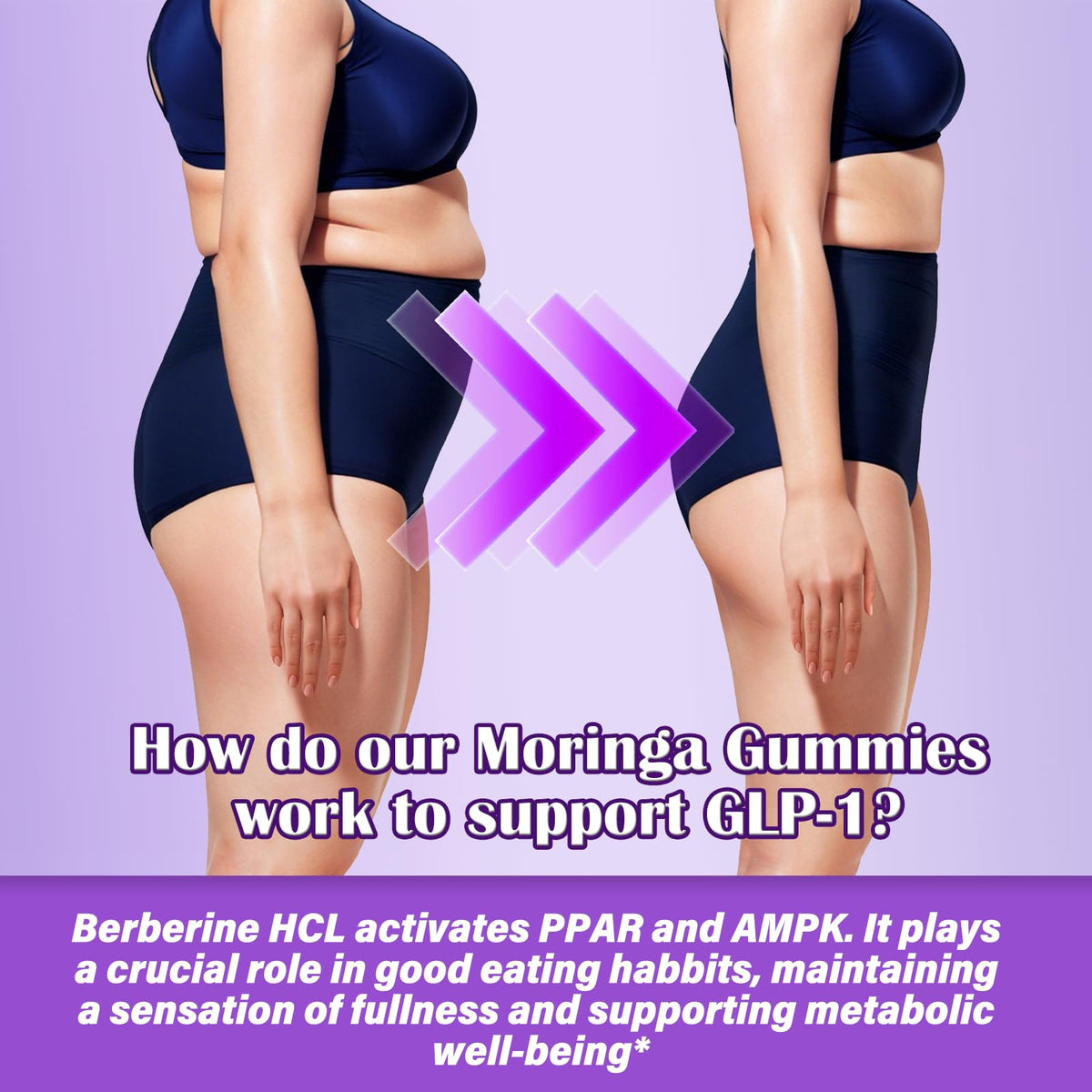 Gummies Moringa Bio AuraraNeNourish en gros plan