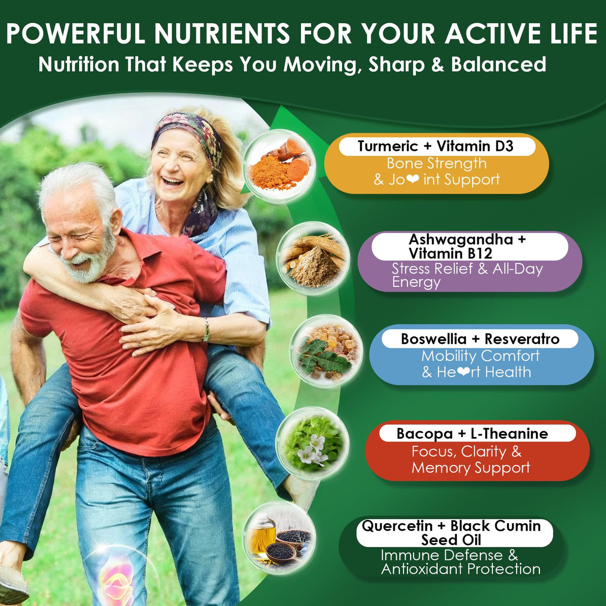 Gummies Moringa ELLAMENTZ 1000mg avec fruits en arrière-plan